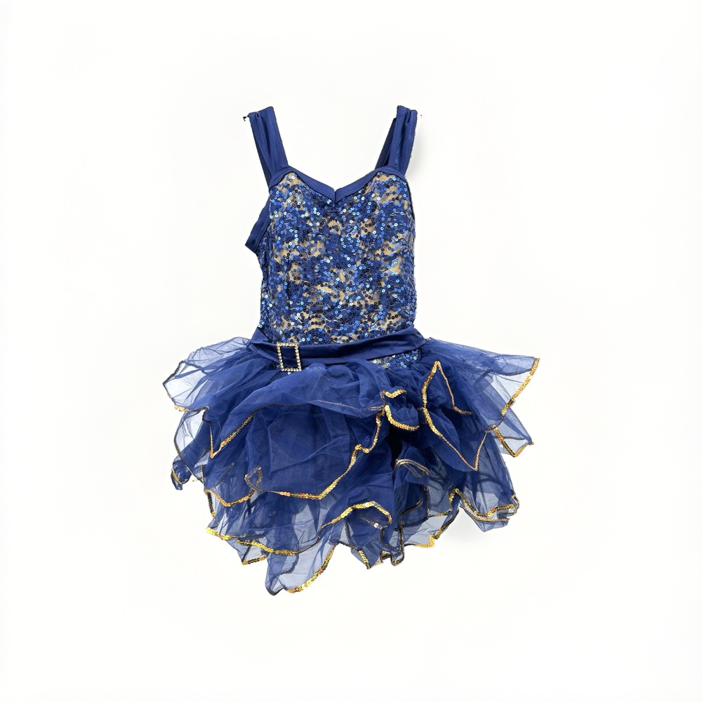Weissman Showtime You Can Tell She's a Princess Navy Gold Sequin Tutu Costume XL